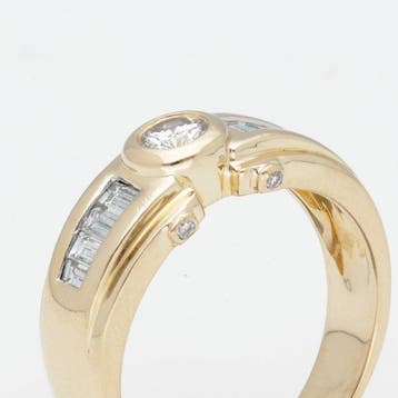 Sans prix de réserve - Bague - 18 carats Or jaune Diamant, Bijoux, Sacs & Beauté, Bagues