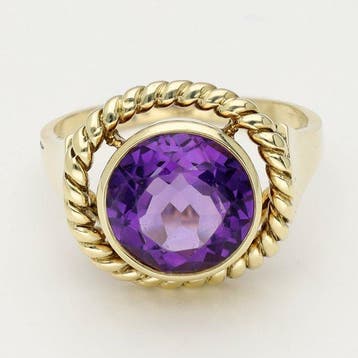 Ring - 14 karaat Geel goud Spinel