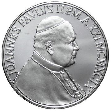 Vaticaan. 500 Lire 1999 70° Anniversario della Istituzione