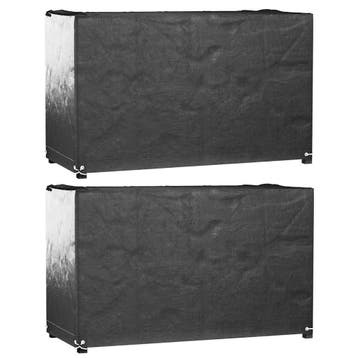 vidaXL Tuinmeubelhoezen 2 st 8 oogjes rechthoekig 170x94x70, Verzenden, Nieuw