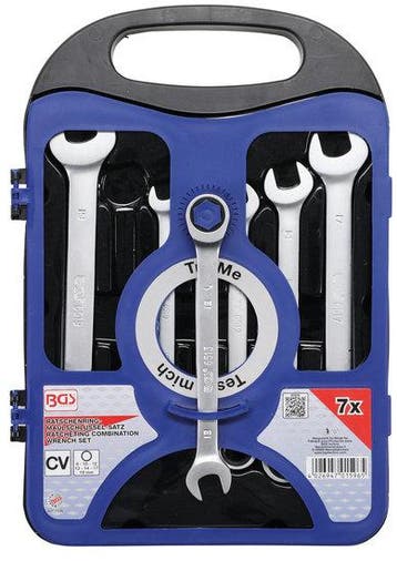 Bgs Technic Ringratelsleutelset, 8-19, 7 dlg, Verzenden, Nieuw