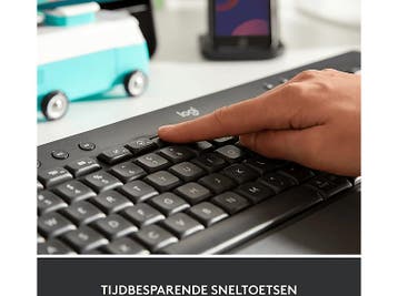 Logitech - Toetsenbord - Azerty - Zwart, Computers en Software, Verzenden, Logitech, Draadloos, Nieuw
