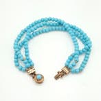 Bracelet - 14 carats Or jaune Turquoise