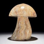 Sculpture de champignon en agate lace, sculptée à la main,, Antiquités & Art