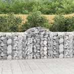 vidaXL Schanskorven 4 st gewelfd 200x50x100/120 cm ijzer, Verzenden, Nieuw