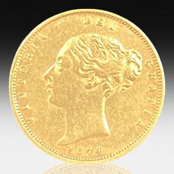 Royaume-Uni. Victoria. ½ Sovereign - Victoria (1st portrait), Postzegels en Munten