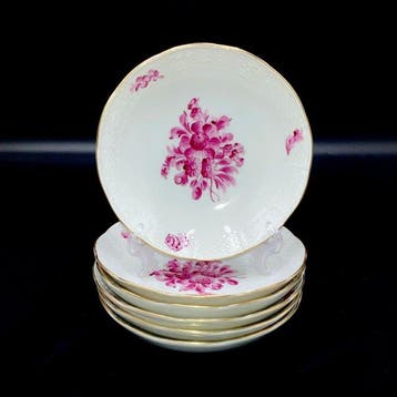 Herend - Exquisite Set of 6 Salad Bowls (13,5 cm) -