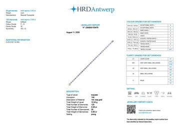 Armband - 14 karaat Roségoud - 5.98ct. tw. Tanzaniet -, Nieuw