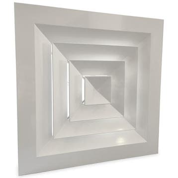 Vierkant plafondrooster met vast uitblaaspatroon 300x300mm, Doe-het-zelf en Bouw, Verzenden, Nieuw