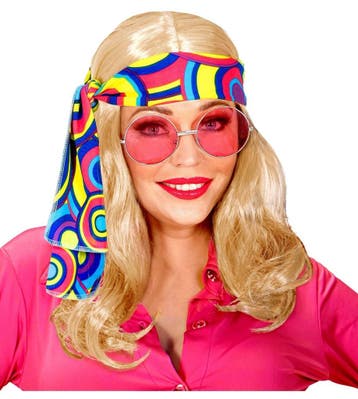 Disco 70S Pruik Blond, Hobby & Loisirs créatifs, Articles de fête, Verzenden