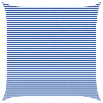 vidaXL Zonneschaduwzeil Vierkant 7 x 7 m HDPE Blauw en Wit, Verzenden, Nieuw