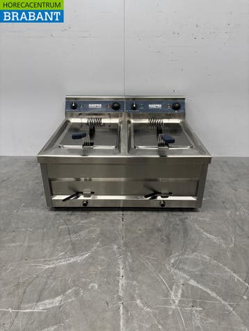 Friteuse Hakpro en acier inoxydable 2 x 12 litres 2 x 400V, Verzenden