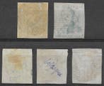 Belgique 1849/1850 - OBP1 jusqu’à 5 inclus, tous rimés et