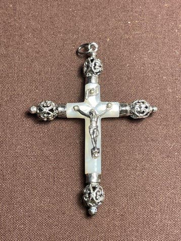 Croix - Incroyable croix du XIXème Argent (poinçon crabe) et, Antiquités & Art