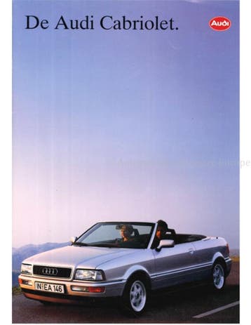 1992 AUDI CABRIOLET BROCHURE NEDERLANDS, Nieuw