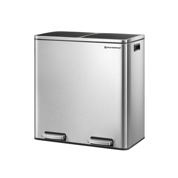 Prullenbak - pedaalemmer - 2 x 15 liter - totaal 30 liter -, Maison & Meubles, Accessoires pour la Maison | Poubelles, Envoi