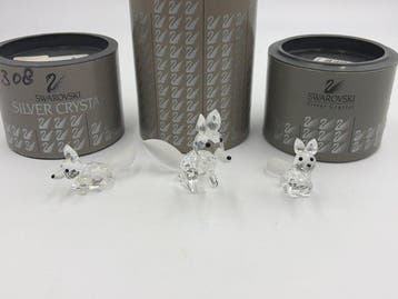Swarovski - Beeldje - Vossen (3) - Kristal