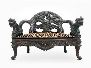 Seatin Set Antiek Japans export Meiji hoogreliëf draak,