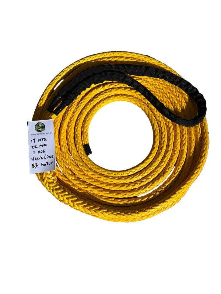 Hawk-Line HMPE Touw - 1 Bekleed oog 17MTR 22mm 40Ton - NI..., Watersport en Boten, Beroepsscheepvaart, Nieuw, Verzenden
