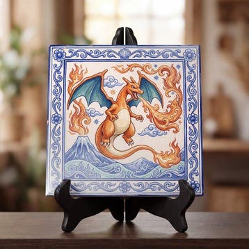 Kleury.art - [Ceramic Tile Art] Charizard Above the, Nieuw