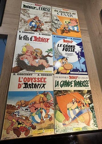 Astérix - 6x C - 6 Album - Eerste druk - 1972/1983, Nieuw