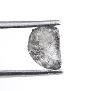 Diamant 1,05 ct grijze natuurlijke ruwe diamant zout- en