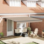 vidaXL Zonneschermstof met Beige 400 × 350 cm Polyester, Tuin en Terras, Zonneschermen, Verzenden, Nieuw