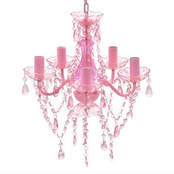 Kroonluchter Roze 5-lichts | 34% Retour Deal, Maison & Meubles, Lampes | Lustres, Verzenden
