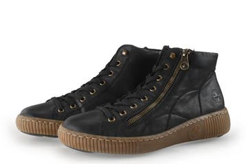 Rieker Veterboots in maat 40 Zwart, Kleding | Dames, Schoenen, Verzenden, Zwart, Overige typen, Gedragen