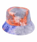 Bucket Hat Hoedje – Tie-Dye Patroon – One Size – Blauw, Nieuw