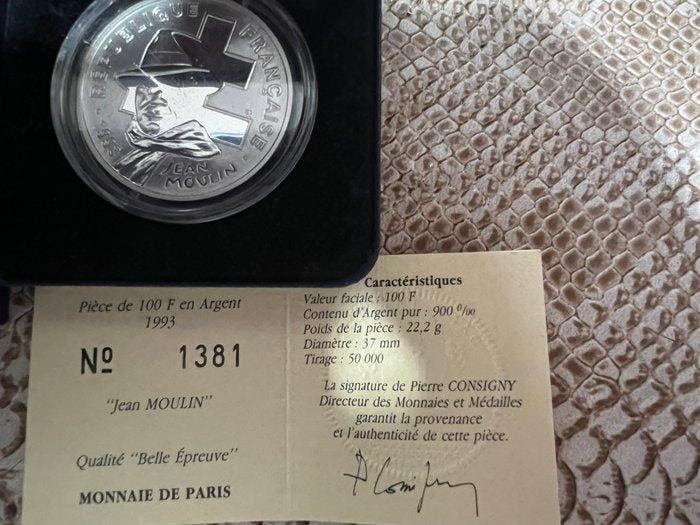 France. Lot de 3 monnaies en argent BE (1 Franc et 100, Postzegels en Munten, Munten | Europa | Niet-Euromunten