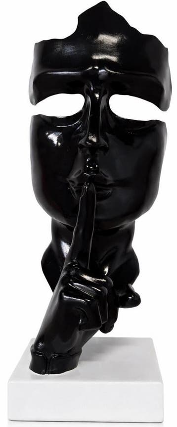 Design masker zwart - 22 cm, Collections, Statues & Figurines, Verzenden