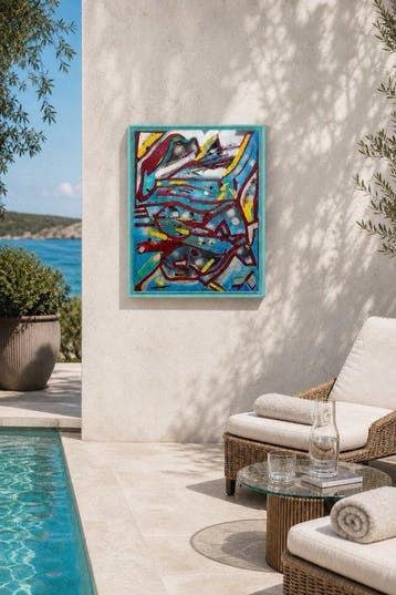 Laima Studio - BLUE DESCENT - Contemporary Abstract on