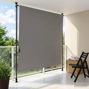 vidaXL Buitenzonwering Rolgordijn Lichtgrijs 120 x 270 cm, Verzenden, Nieuw