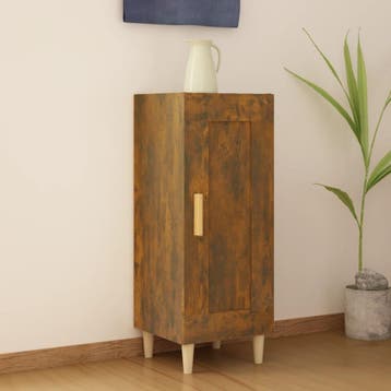 vidaXL Dressoir 34,5x34x90 cm bewerkt hout gerookt eiken, Verzenden