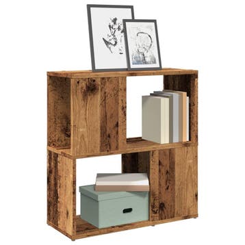 vidaXL Boekenkast 60x24x63 cm bewerkt hout oud houtkleurig, Verzenden
