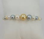 Bracelet - 18 carats Or jaune - Perles Akoya 4×9 mm, Bijoux, Sacs & Beauté