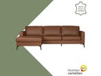 Leren hoekbank Match - 2.5-zits arm rechts + Longchair arm, Ophalen of Verzenden