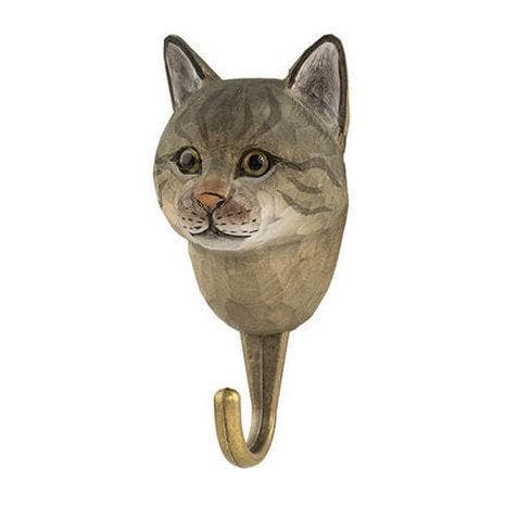 Kapstokhaak hout wandhaak kapstok Wildlife Kat of Poes, Huis en Inrichting, Woonaccessoires | Kapstokken, Nieuw