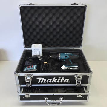 Makita DF457D Boormachine Incl. 2 Accus en Lader in Koffer, Doe-het-zelf en Bouw, Gereedschap | Boormachines, Ophalen of Verzenden