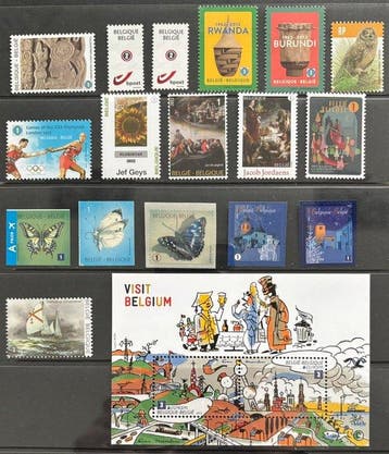 Belgique 2012 - Collection complète de lannée 2012, tous