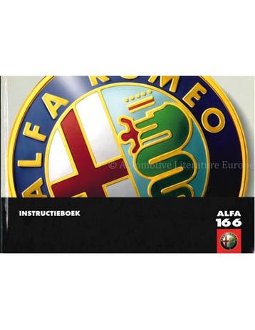 2001 ALFA ROMEO 166 INSTRUCTIEBOEKJE NEDERLANDS, Ophalen of Verzenden