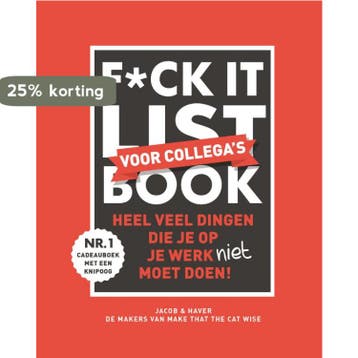 F*ck it list book voor collega’s 9789463336321 Jacob & Haver, Verzenden, Zo goed als nieuw, Jacob & Haver