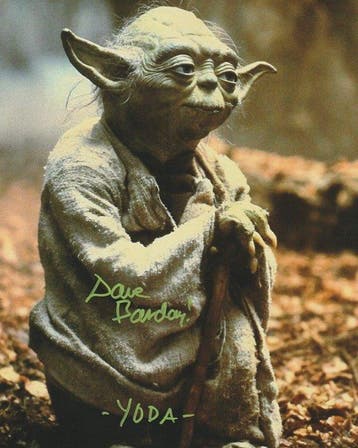 Star Wars - Signed by Dave Barclay (Yoda), Collections