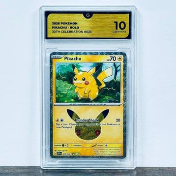 Pokémon Graded card - Pikachu 023 - 30th Anniversary –, Nieuw