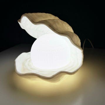 Tafellamp - Plastic - Pearl Shell