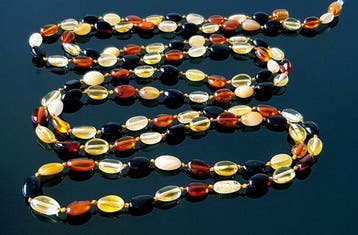 Ambre Collier en ambre balte naturel - longueur 126 cm- 14 g