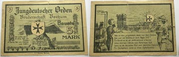 5 Mark Baustein o J Das Papiernotgeld von Westfalen Bochu..., Verzenden