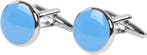 Manchetknoop Rond Blauw NR92 maat  Heren, Verzenden, Nieuw