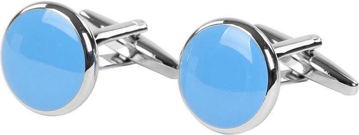 Manchetknoop Rond Blauw NR92 maat  Heren, Handtassen en Accessoires, Manchetknopen, Nieuw, Verzenden